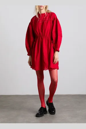 Damson Madder Robe courte brodée en coton bio