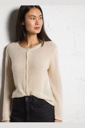 BELLA JONES Gilet droit col rond en laine mélangée