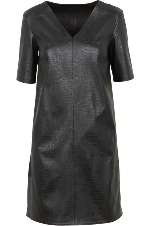 Max Mara Robe droite courte aspect crocodile