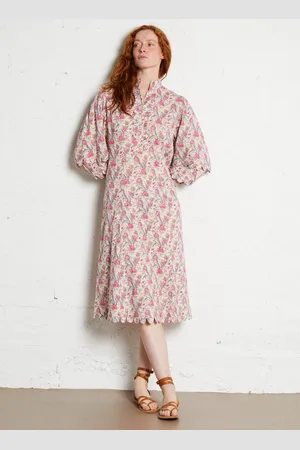Antik Batik Robe midi fleurie manches longues