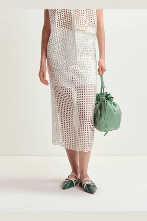 Essentiel Antwerp Jupe midi en résille à perles