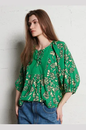 Bash Blouse col tunisien imprimé