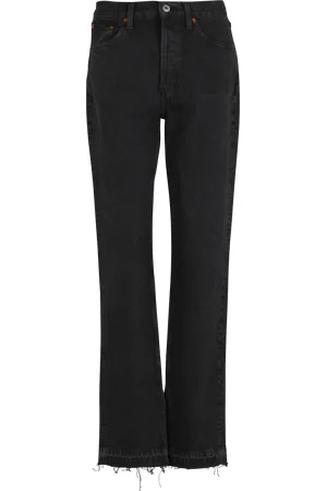 RE/DONE Jean droit taille haute en coton