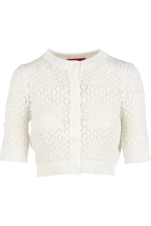Max&Co. Pull manches courtes ajouré en coton
