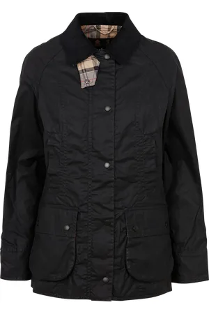 Barbour Veste droite col italien en coton huilé