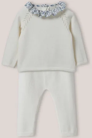 CYRILLUS Ensemble en tricot col en tissu liberty
