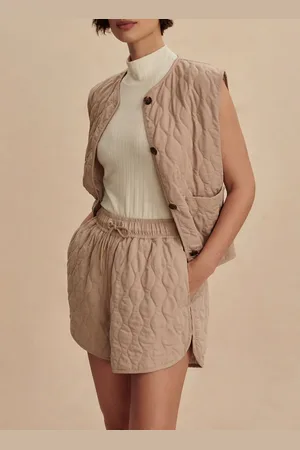 Varley Short matelassé à taille élastiquée