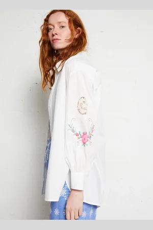 Louise Misha Chemise ample avec broderies en coton bio
