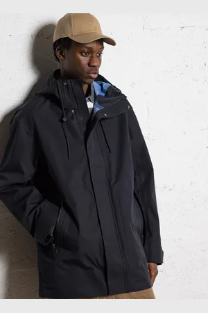 Aigle Parka à capuche en coton mélangé