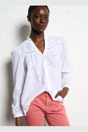 Sud Express Blouse col tunisien en coton
