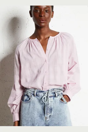 The Korner Blouse droite col rond à broderies