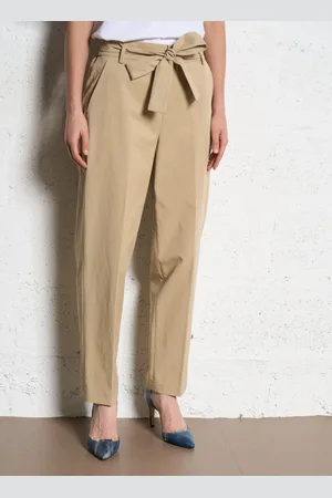 Liu Jo Pantalon droit taille haute ceinturé