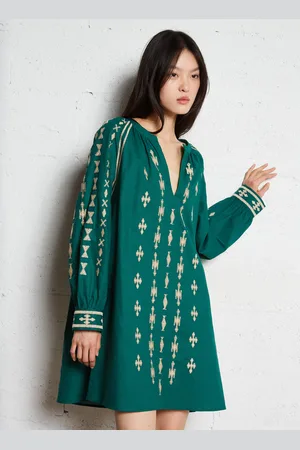 See u soon Robe courte en coton mélangé