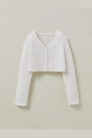 CYRILLUS Cardigan court en coton biologique et