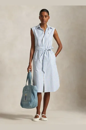 Ralph Lauren Robe longue en coton rayé