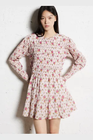 Antik Batik Robe courte manches longues fleurie