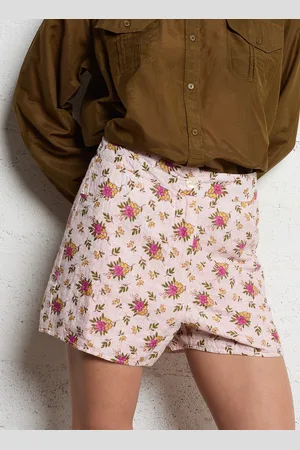 Antik Batik Short droit en coton imprimé