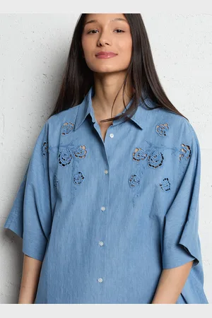 Bellerose Robe chemise courte en coton