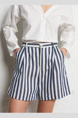 The Korner Short droit taille haute à rayures