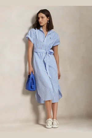 Ralph Lauren Robe chemise rayée en coton