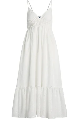 Ralph Lauren Robe longue en coton brodé