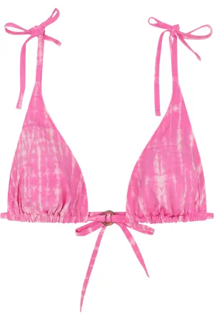 LOVE Stories Haut de bikini imprimé en fibres recyclées mélangées