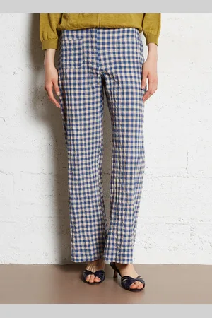 Bellerose Pantalon large en coton mélangé imprimé