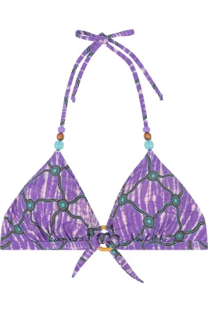 LOVE Stories Haut de bikini imprimé en fibres recyclées mélangées