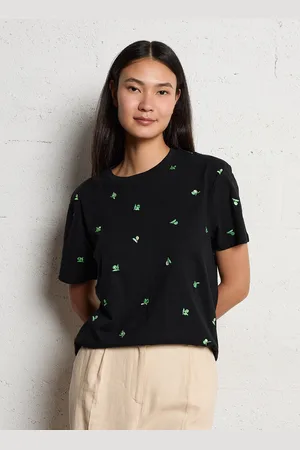 Fabienne Chapot Tee-shirt oversize en coton bio brodé