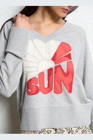 Leon & Harper Sweat ample manches longues à motifs