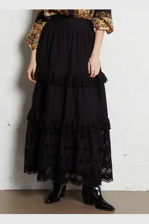 Antik Batik Jupe longue évasée en coton
