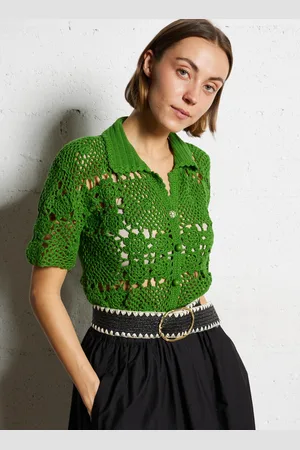 Liu Jo Top col polo crochet en coton