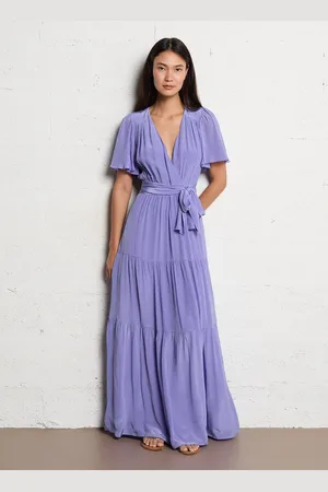 Bash Robe longue cintrée Col V