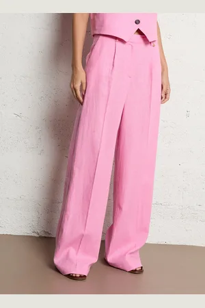 Fabienne Chapot Pantalon large à pinces en lin mélangé