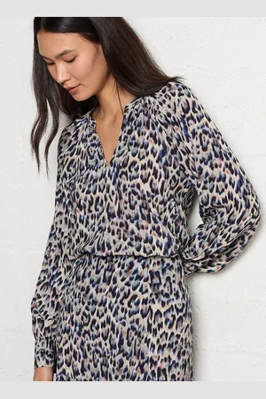 Sud Express Blouse col tunisien à motifs
