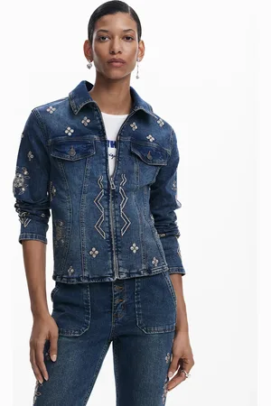 Desigual Veste en jean brodée