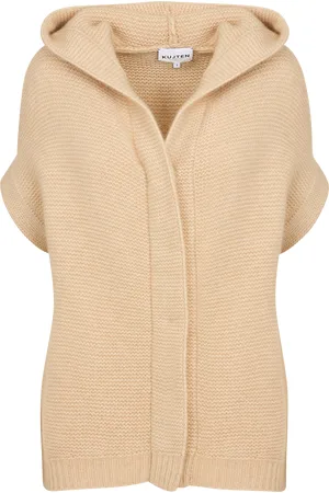 KUJTEN Gilet col à capuche en cachemire