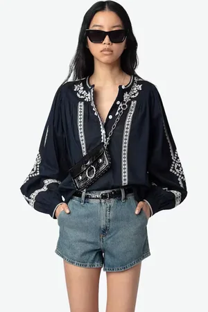 Zadig & Voltaire Blouse ample en coton brodé