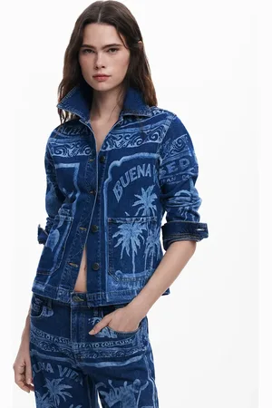 Desigual Veste en jean imprimée