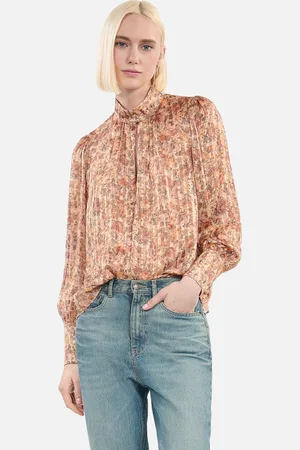 The Kooples Top en soie imprimé fleuri