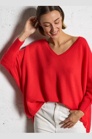 KUJTEN Pull Col V oversize en cachemire