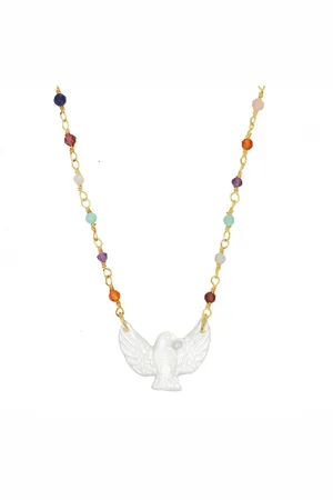 NILAÏ Collier plaqué or colomba