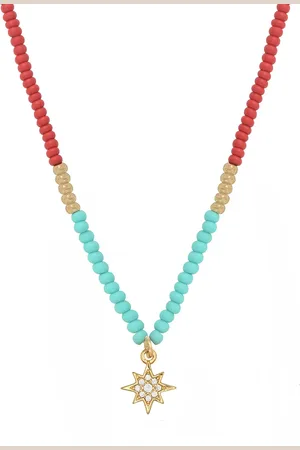 NILAÏ Collier plaqué or capri summer