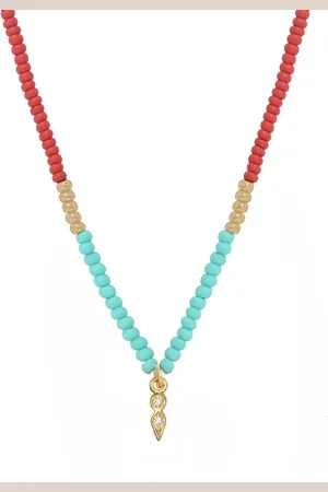 NILAÏ Collier plaqué or capri summer