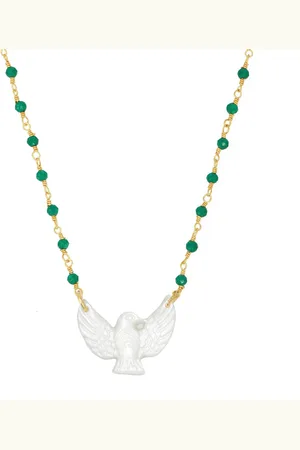 NILAÏ Collier plaqué or colomba