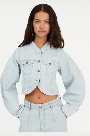 ROTATE Veste Col V en denim de coton