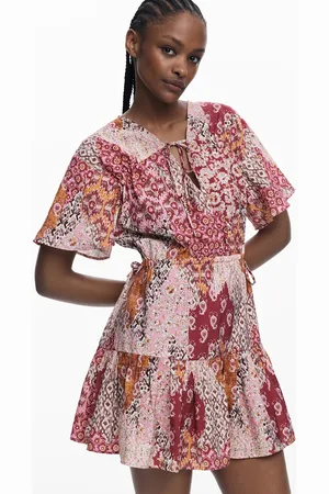 Desigual Robe courte Col V imprimée