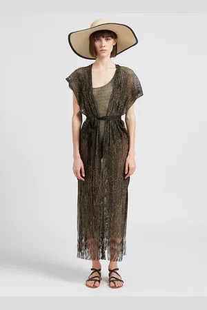 Beliza Gilet long ajouré en lurex