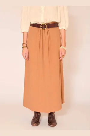 MKT Jupe midi en coton mélangé