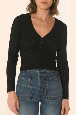 Kookai Cardigan ajusté en maille pointelle